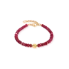 Coeur De Lion Armband Hammered Cube Ruby Gold