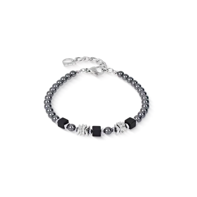 Coeur De Lion Beads & Pearls Spike Armband Anthracite