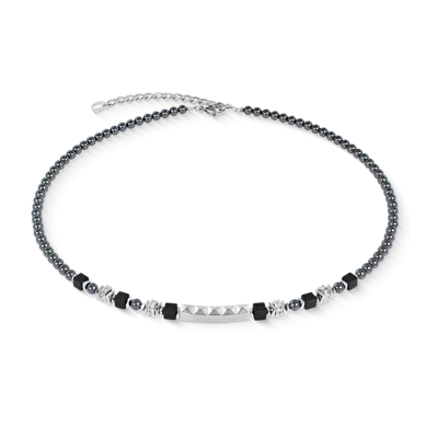 Coeur De Lion Beads & Pearls Spike Halskette Anthracite