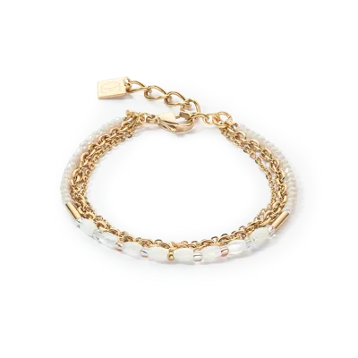 Coeur De Lion Brilliant Square Layer Armband Gold