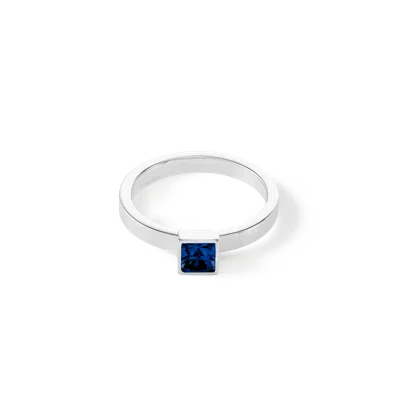 Coeur De Lion Brilliant Square Small Ring Silber Montana In Transparent