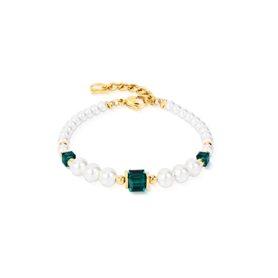 Coeur De Lion Cocktail Pearls Armband Emerald
