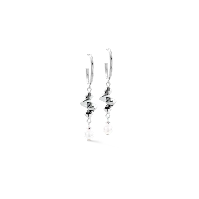 Coeur De Lion Creolen Dancing Crystals Fusion Silber
