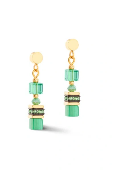 Coeur De Lion Earrings Mini Cubes Earrings In Green