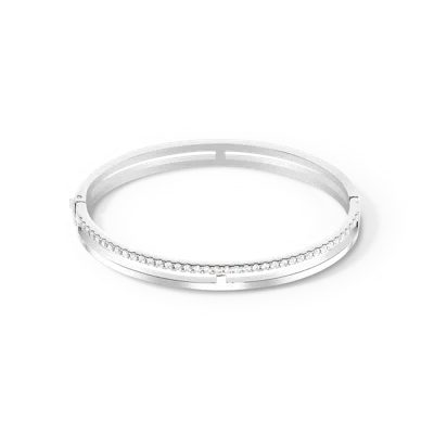 Coeur De Lion Eternal Unity Armreif Silber-kristall In Silver