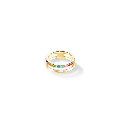 Coeur De Lion Eternal Unity Ring Gold-rainbow