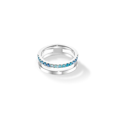 Coeur De Lion Eternal Unity Ring Silber-blau In Metallic