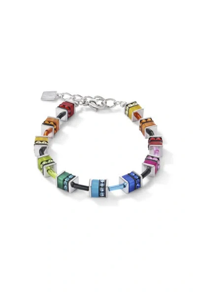 Coeur De Lion Geocube® Classic Polaris & Rhinestone  Bracelet In Metallic