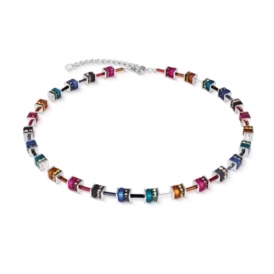 Coeur De Lion Geocube® Halskette Classic Polaris & Strass Multicolor Winter