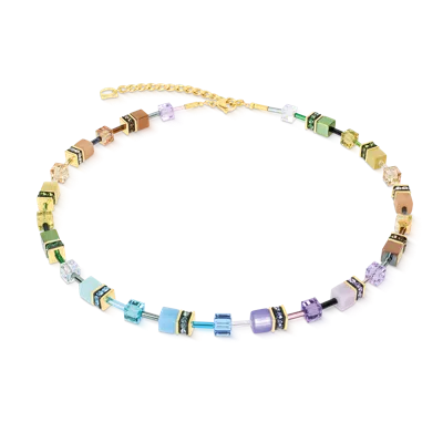 Coeur De Lion Geocube® Iconic Halskette Multicolor Boho Gold