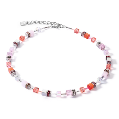 Coeur De Lion Geocube® Iconic Joyful Colours Halskette Rot In Pink