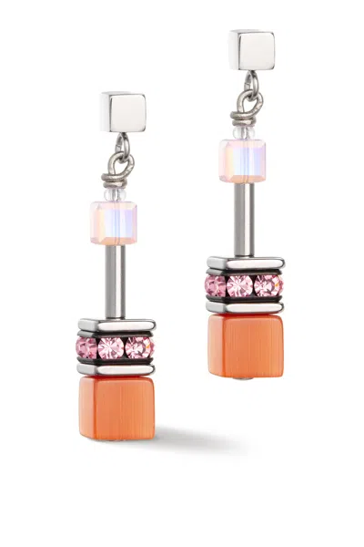 Coeur De Lion Geocube® Iconic Joyful Colours Ohrstecker Rot In Multi