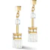 Coeur De Lion Geocube Iconic Nature Gold Earrings In Gold