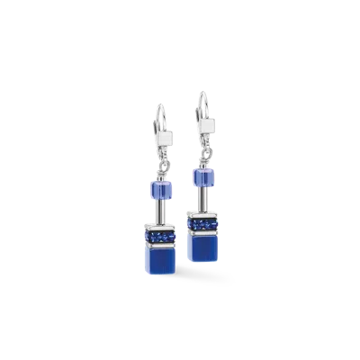 Coeur De Lion Geocube® Iconic Ohrringe Azure Spirit Silber