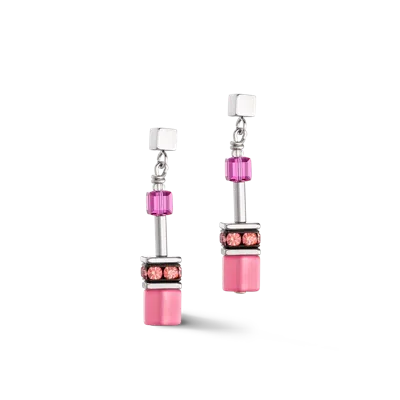 Coeur De Lion Geocube® Iconic Ohrringe Viva Magenta In Purple