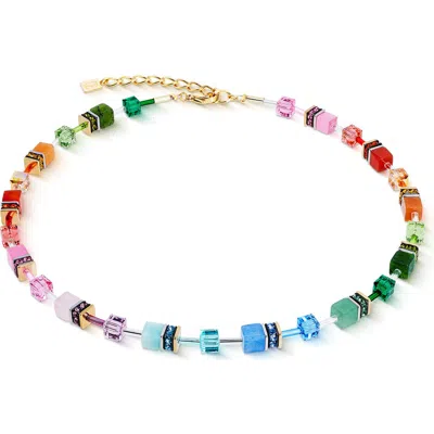 Coeur De Lion Geocube Iconic Precious Necklace In Multi