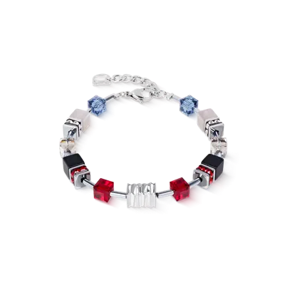 Coeur De Lion Geocube® Iconic Wave Armband Urban Silber