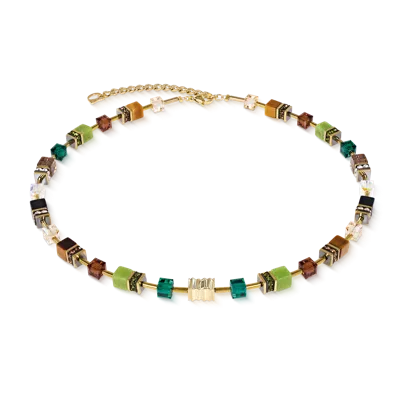 Coeur De Lion Geocube® Iconic Wave Halskette Forest Gold