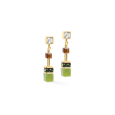 Coeur De Lion Geocube® Iconic Wave Ohrringe Forest Gold