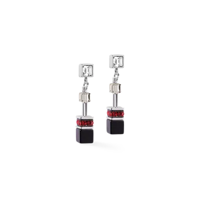 Coeur De Lion Geocube® Iconic Wave Ohrringe Urban Silber