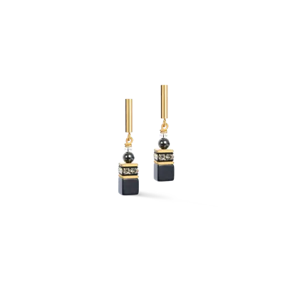 Coeur De Lion Geocube® Precious Fusion Pearls Ohrstecker Anthracite Glow