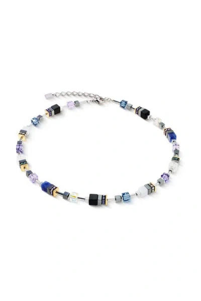 Coeur De Lion Geocube Precious Motion Necklace In Blue