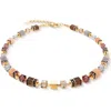Coeur De Lion Geocube Precious Statement Necklace In Brown