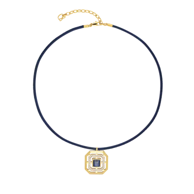 Coeur De Lion Halskette Amulett Icon Frame Soft Lapis Gold