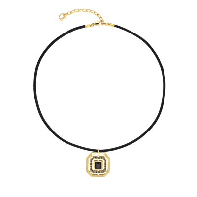 Coeur De Lion Halskette Amulett Icon Frame Soft Noir Gold