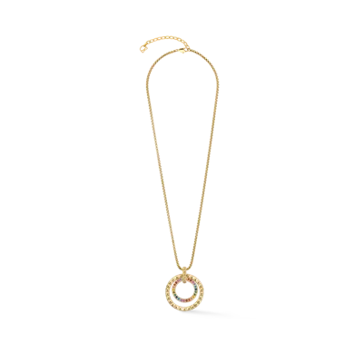Coeur De Lion Halskette Circle Duo Multicolor Silber In Gold