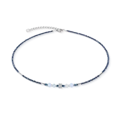 Coeur De Lion Halskette Cube Balance Blue Mist