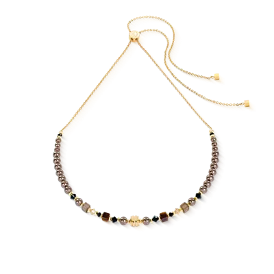 Coeur De Lion Halskette Slider Wave Earth Gold
