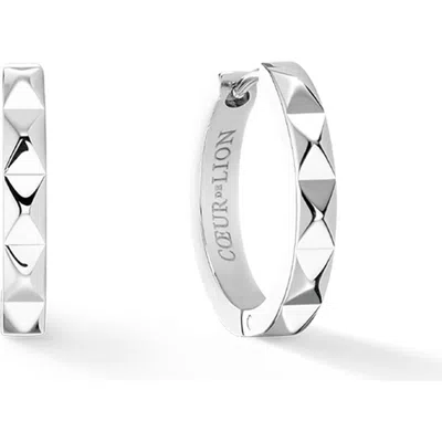 Coeur De Lion Hoop Spikes 12 Earrings In Silver