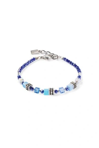 Coeur De Lion Mini Cubes Bracelet In Blue