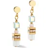 Coeur De Lion Mini Cubes Gold Earrings In Gold