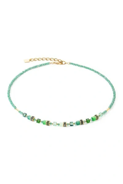Coeur De Lion Mini Cubes Necklace In Green