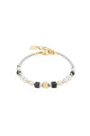 Coeur De Lion Modern Elegance Spikes Gold Bracelet In Metallic