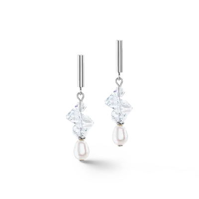 Coeur De Lion Ohrringe Dancing Crystals & Pearls Silber In Metallic