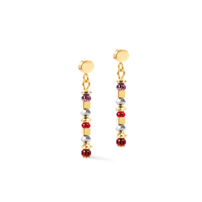 Coeur De Lion Ohrringe Golden Whisper Braun-rot