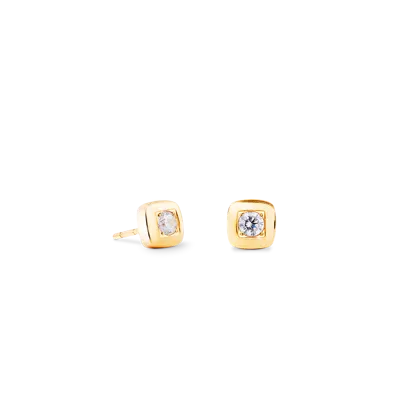 Coeur De Lion Ohrstecker Small Soft Cube Glow Gold