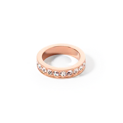 Coeur De Lion Ring Edelstahl & Kristalle Roségold Kristall In Green