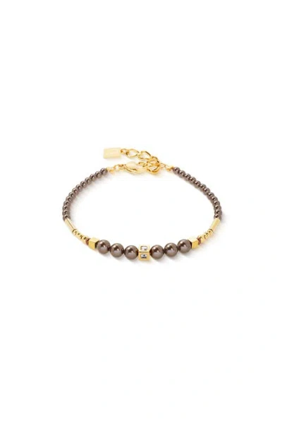Coeur De Lion Shimmering Princess Pearls Gold Bracelet