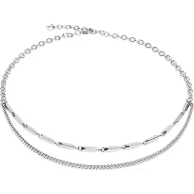 Coeur De Lion Twisted Layers Necklace In Silver