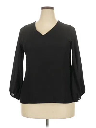 Pre-owned Coeur De Vague 3/4 Sleeve Blouse In Black