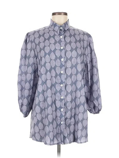 Pre-owned Coeur De Vague 3/4 Sleeve Blouse In Purple