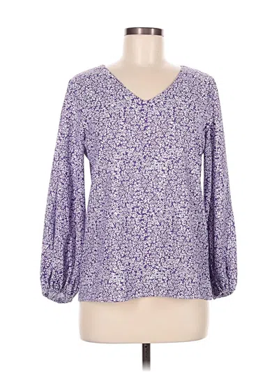 Pre-owned Coeur De Vague 3/4 Sleeve Blouse In Purple
