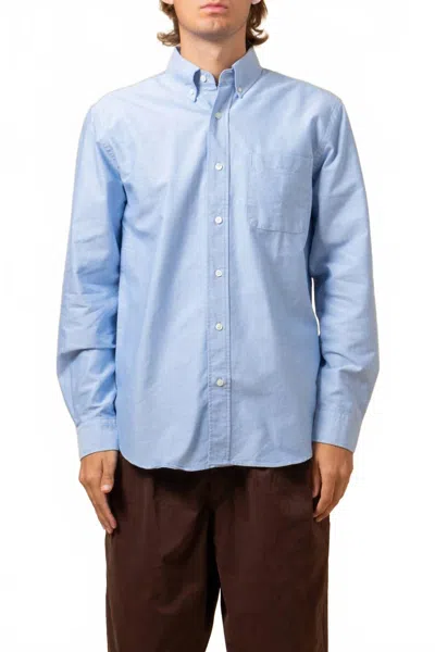 C.o.f. Studio Button Down American Oxford Shirt In Light Blue