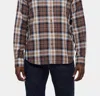 C.o.f. Studio Button Down Classic Shirt In Nutella In Multi
