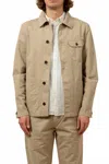 C.o.f. Studio Double Twisted Twill Utility Jacket In Sand In Neutral