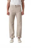 C.o.f. Studio Fatigue Double Twisted Twill Pants In Sand In White
